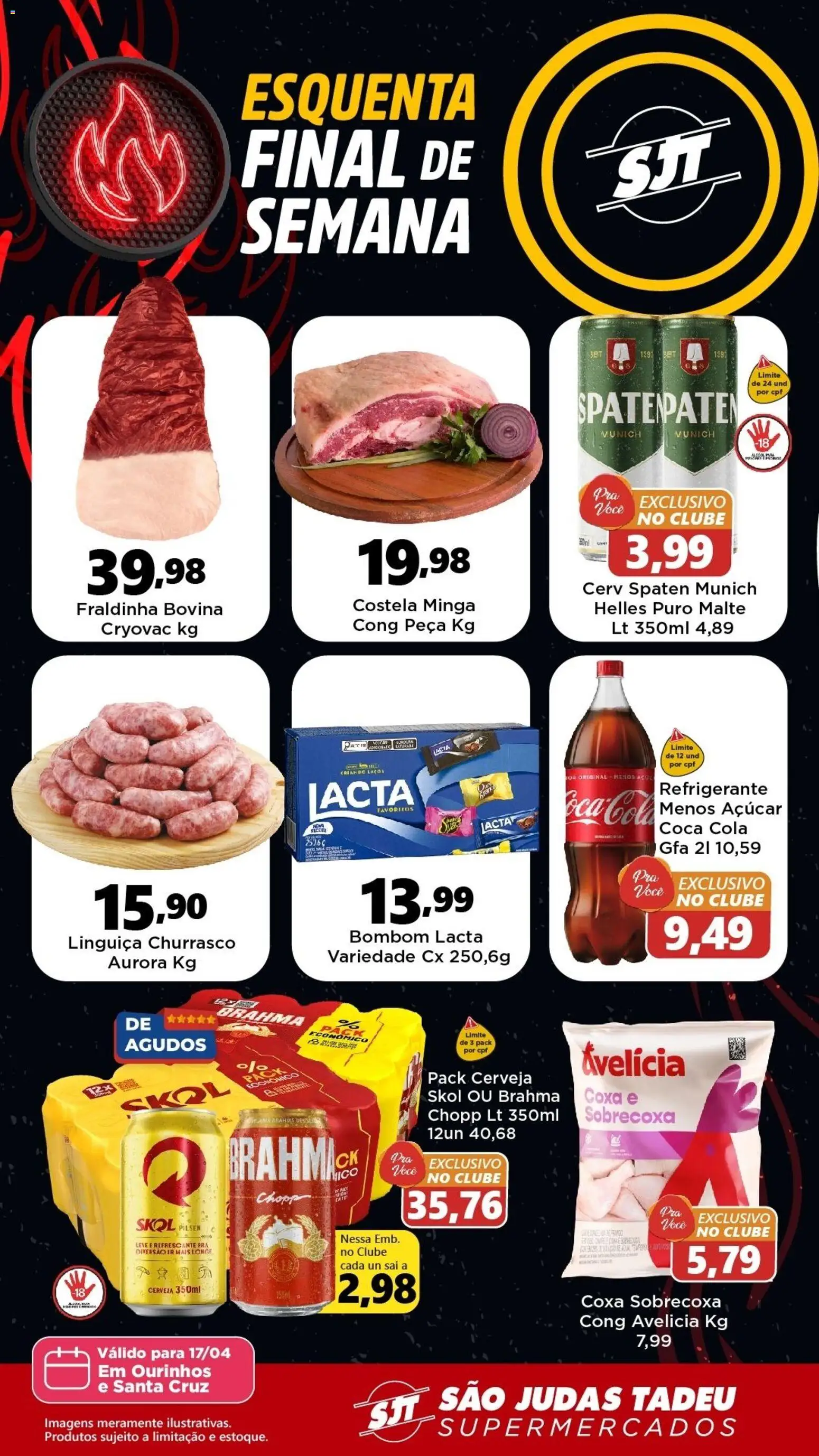 São Judas Tadeu Folheto - válido de 17.04.2026 | Página: 1 | Produtos: Cola, Cerveja, Açúcar, Bombom
