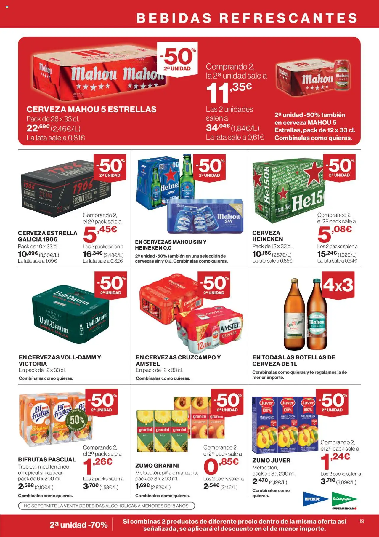 Nuevas ofertas de El Corte Inglés válidas en toda la República Mexicana desde el 11.09.2025. ¡Encuentra las mejores ofertas en El Corte Inglés - Catálogo Nuestros Mejores Precios! | Página: 21 | Productos: Manzana, Cerveza, Uva, Piña