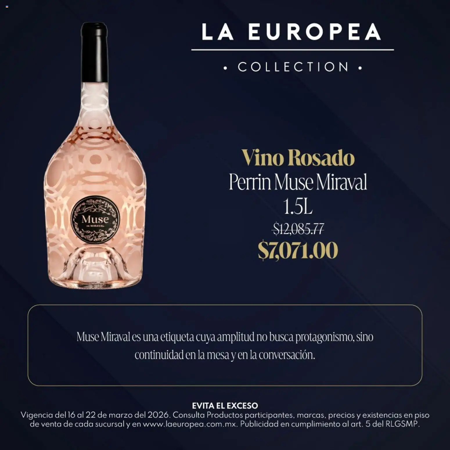 Nuevas ofertas de La Europea válidas en toda la República Mexicana desde el 16.03.2026. ¡Encuentra las mejores ofertas en La Europea catálogo Grandes Vinos! | Página: 5 | Productos: Vino, Mesa