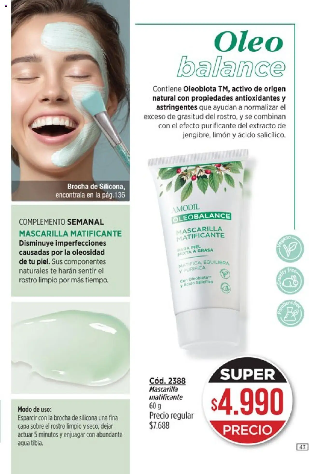 Catálogo Amodil Campaña 12 │ válido desde el 26.06.2025 | Página: 43 | Productos: Mascarilla, Sobre, Limón, Té