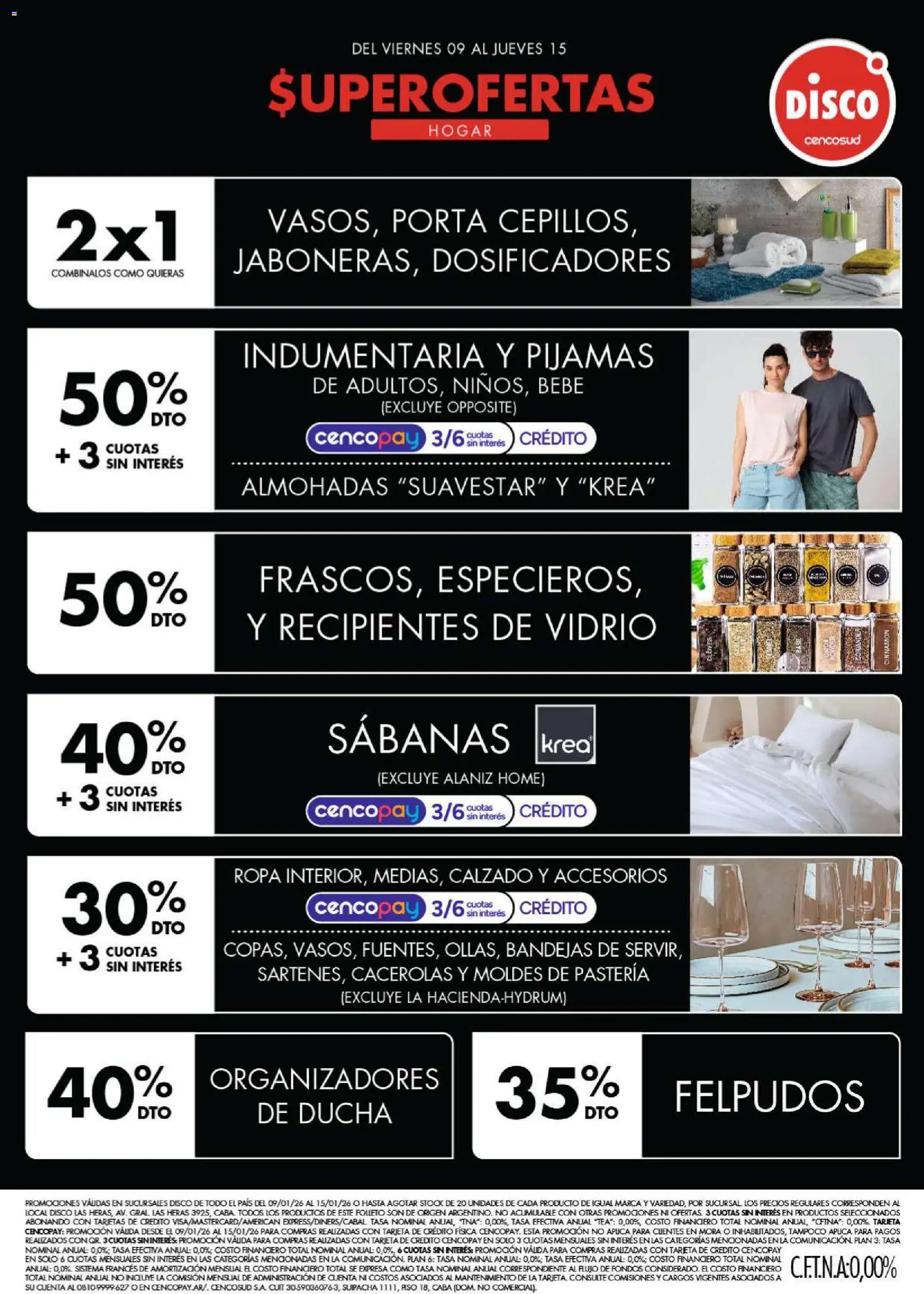 Disco - Ofertas | Electro, T. Libre y más │ válido desde el 09.01.2026 | Página: 2 | Productos: Disco, Sabanas, Ducha, Ropa