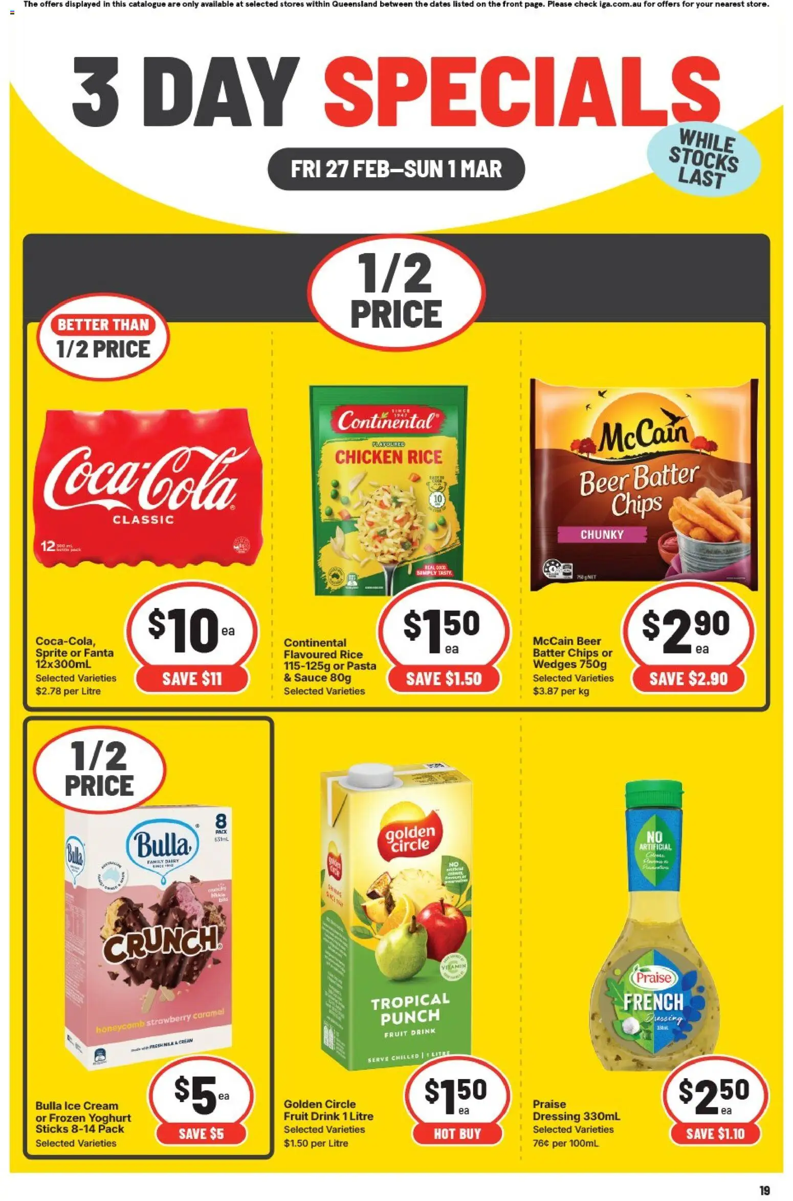 IGA catalogue - valid from 27.02.2026 | Page: 3 | Products: Yoghurt, Ice cream, Sauce, Vitamin