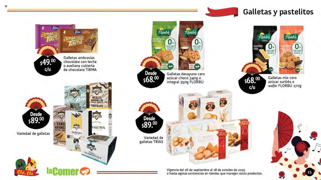 Nuevas ofertas de La Comer válidas en toda la República Mexicana desde el 26.09.2025. ¡Encuentra las mejores ofertas en La Comer folleto Olá, Olé! | Página: 15 | Productos: Azúcar, Leche, Chocolate, Cereales