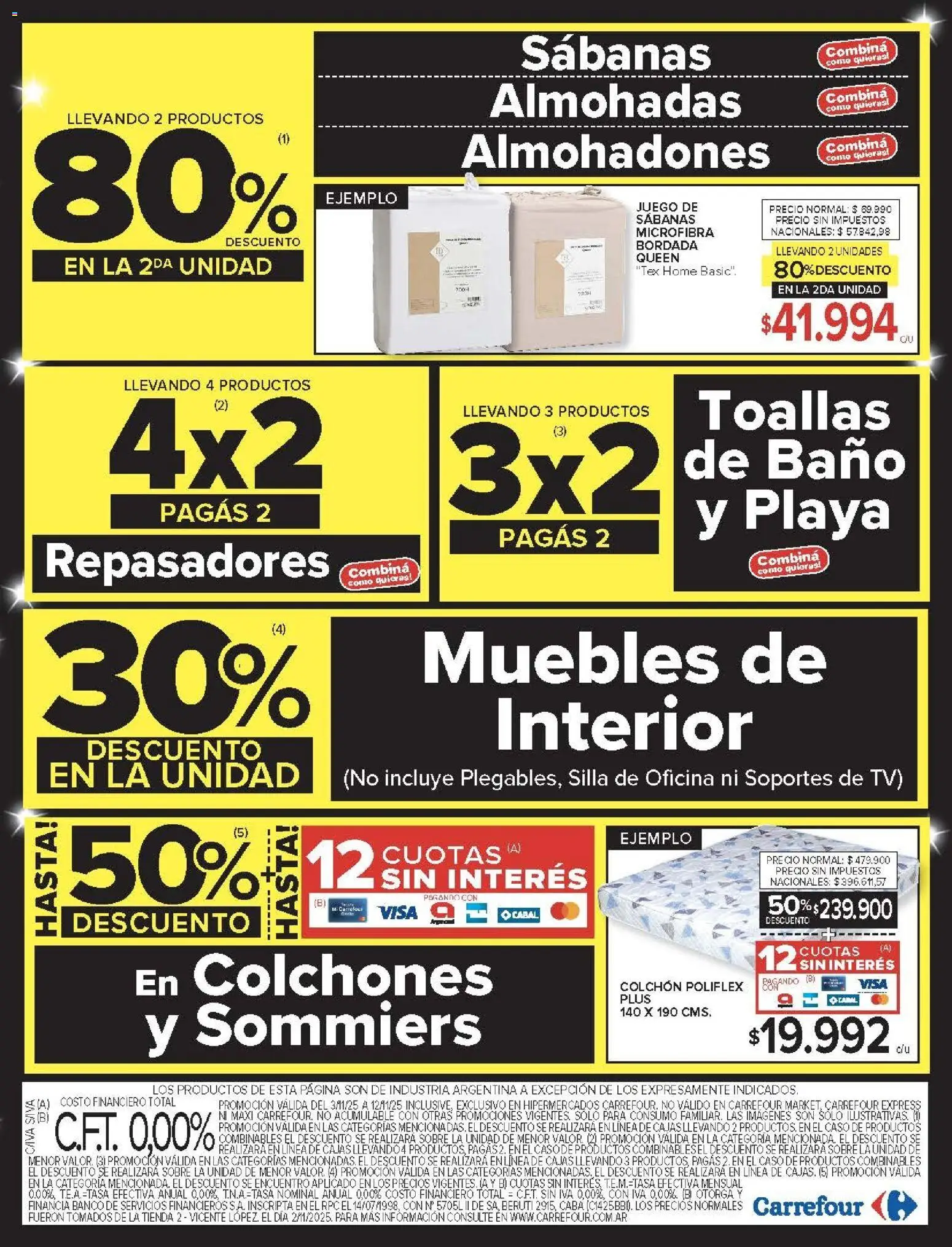 Carrefour - Black Friday │ válido desde el 03.11.2025 | Página: 22 | Productos: Caso, Banco, Sabanas, Toallas
