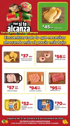 Vista previa de Bodega Aurrerá folleto Ahorra con los precios más bajos, nuevo folleto de la tienda, válido en México a partir del 31.10.2025