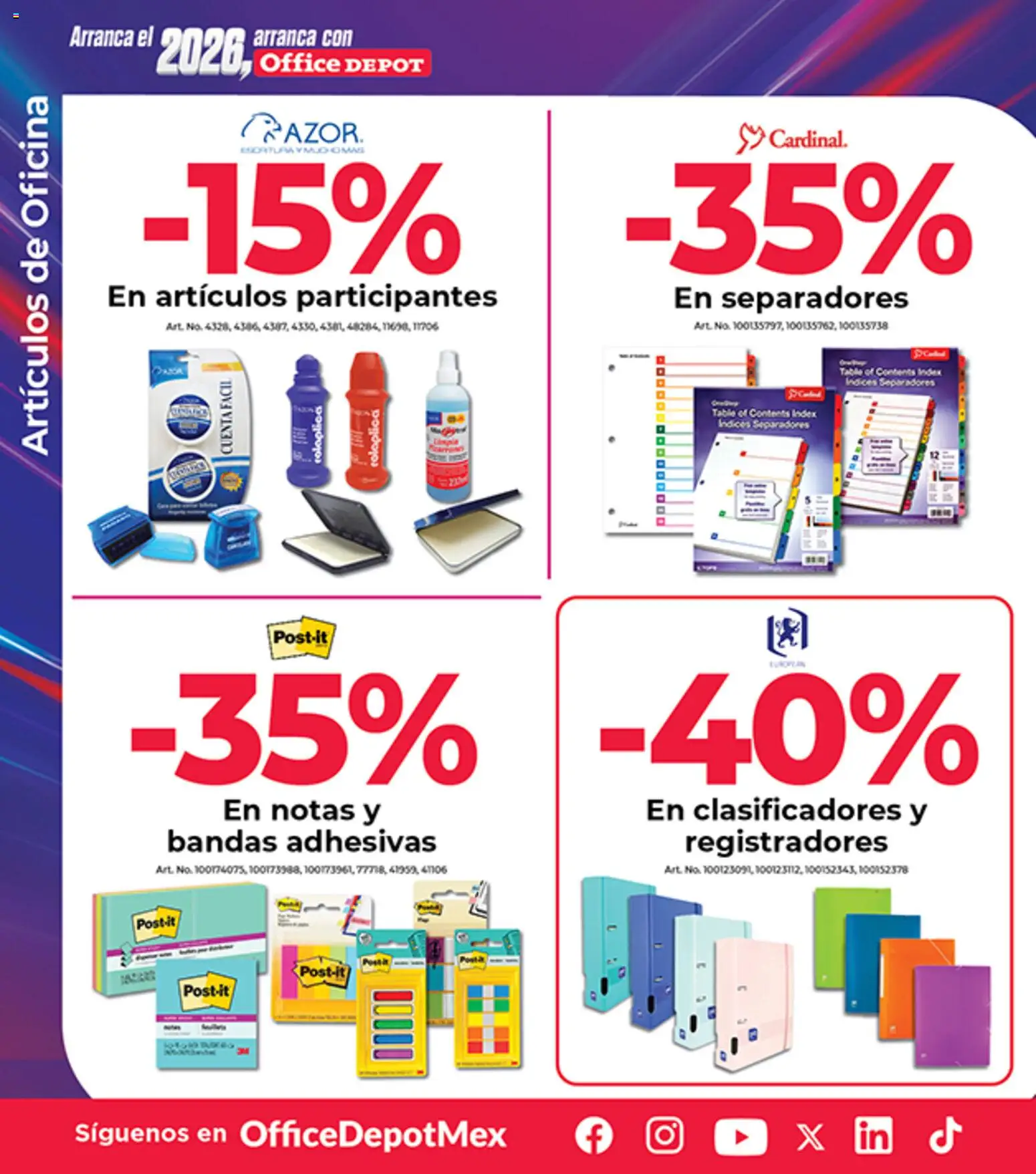 Nuevas ofertas de Office Depot válidas en toda la República Mexicana desde el 01.02.2026. ¡Encuentra las mejores ofertas en Office Depot catálogo! | Página: 15