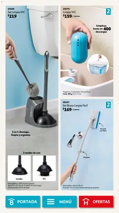 Vista previa de Betterware campaña 2 2026, nuevo folleto de la tienda, válido en México a partir del 02.02.2026 | Página: 105 | Productos: Cepillo, Esponja, Wc, Lavabo