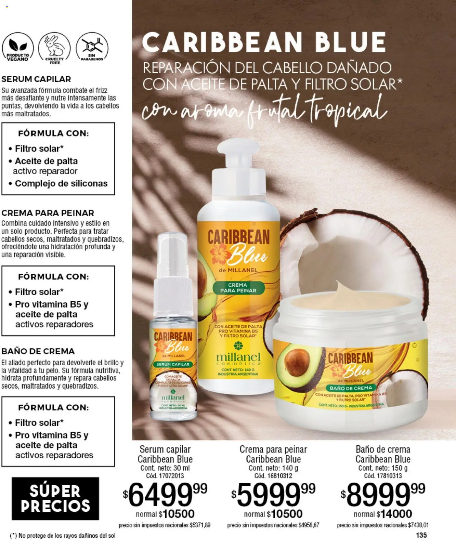 Millanel - Catálogo │ válido desde el 05.01.2026 | Página: 135 | Productos: Aceite, Serum, Brillo, Palta