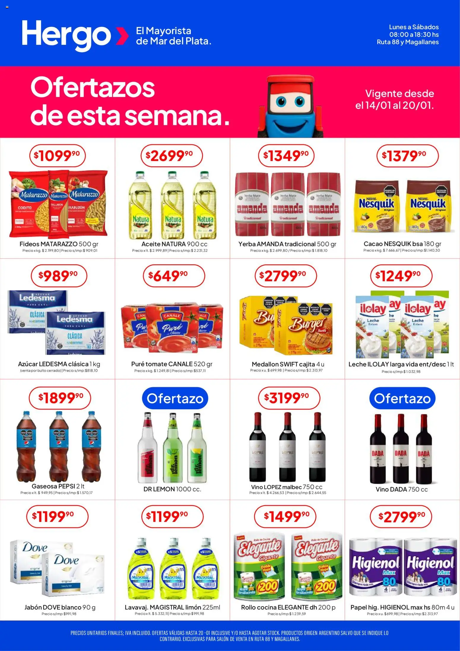 Hergo catálogo │ válido desde el 14.01.2026 | Página: 1 | Productos: Azucar, Aceite, Limón, Leche