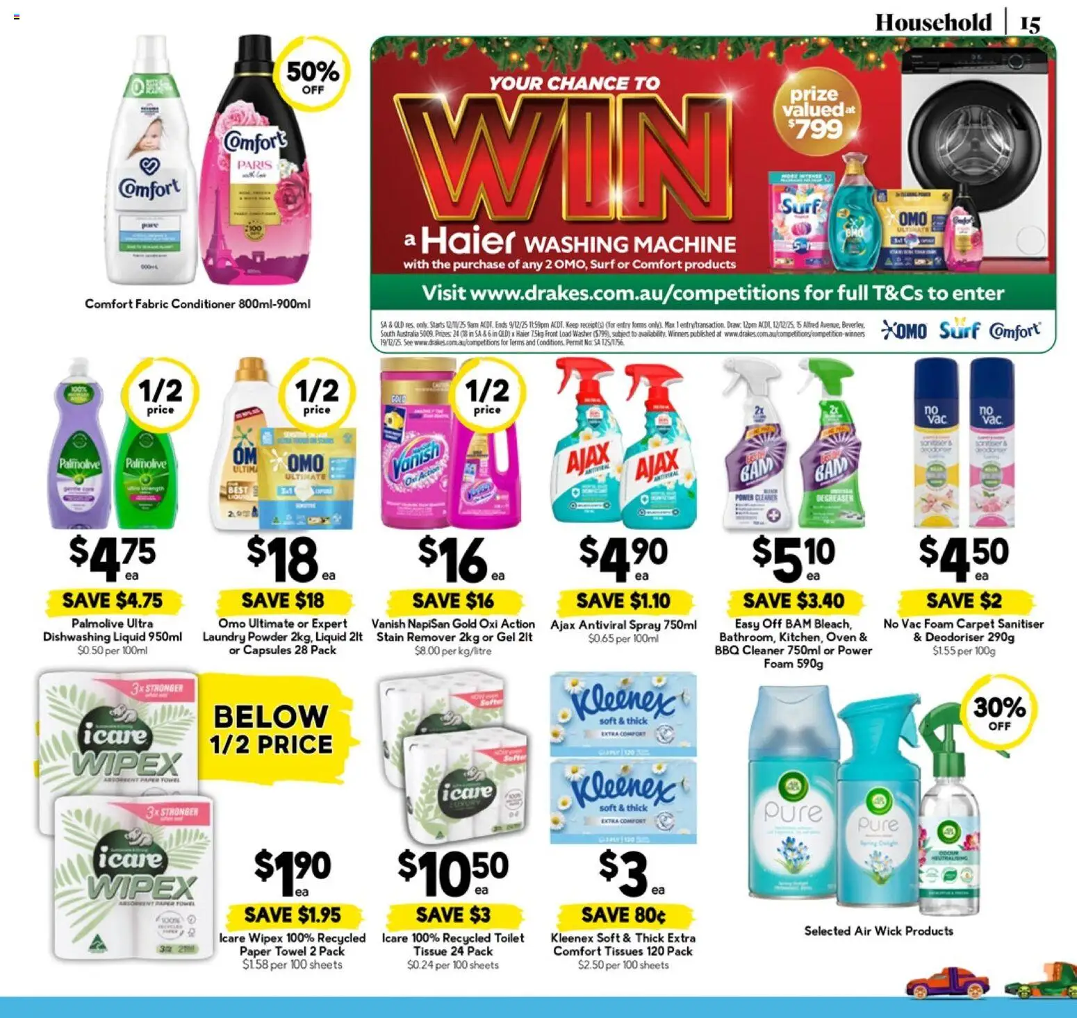 Drakes catalogue - valid from 12.11.2025 | Page: 15 | Products: Carpet, Powder, Washing machine, Washer