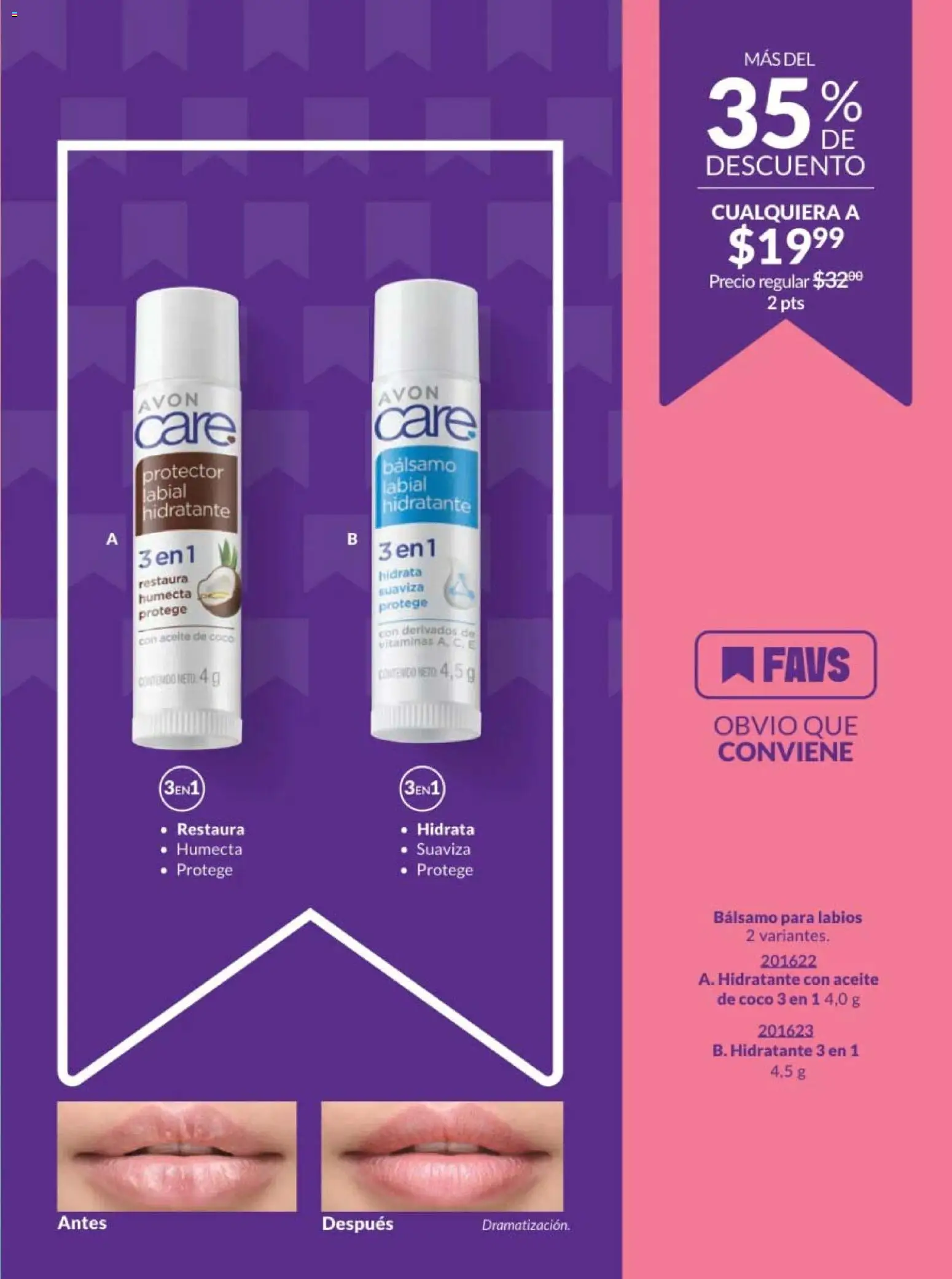 Nuevas ofertas de AVON válidas en toda la República Mexicana desde el 30.01.2026. ¡Encuentra las mejores ofertas en AVON campaña 3 2026! | Página: 159 | Productos: Aceite, Bálsamo, Vitaminas