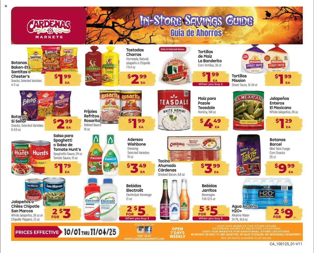 Cardenas Monthly Ad - valid from 02.10.2025 | Page: 1 | Products: Corn, Peppers, Jalapeno peppers, Pasta