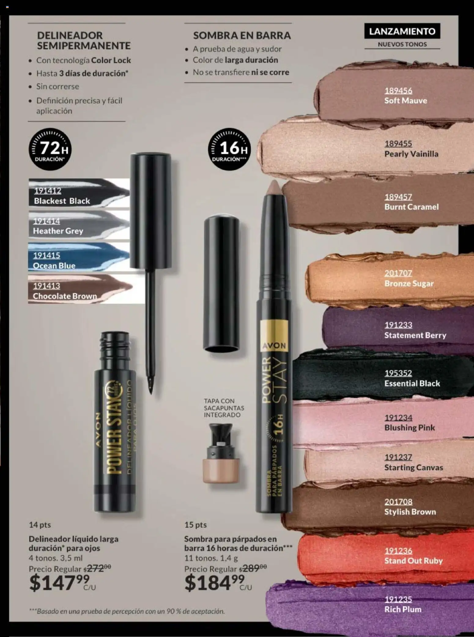 Nuevas ofertas de AVON válidas en toda la República Mexicana desde el 07.11.2025. ¡Encuentra las mejores ofertas en AVON campaña 17 2025! | Página: 115 | Productos: Sacapuntas, Agua, Sombra, Barra