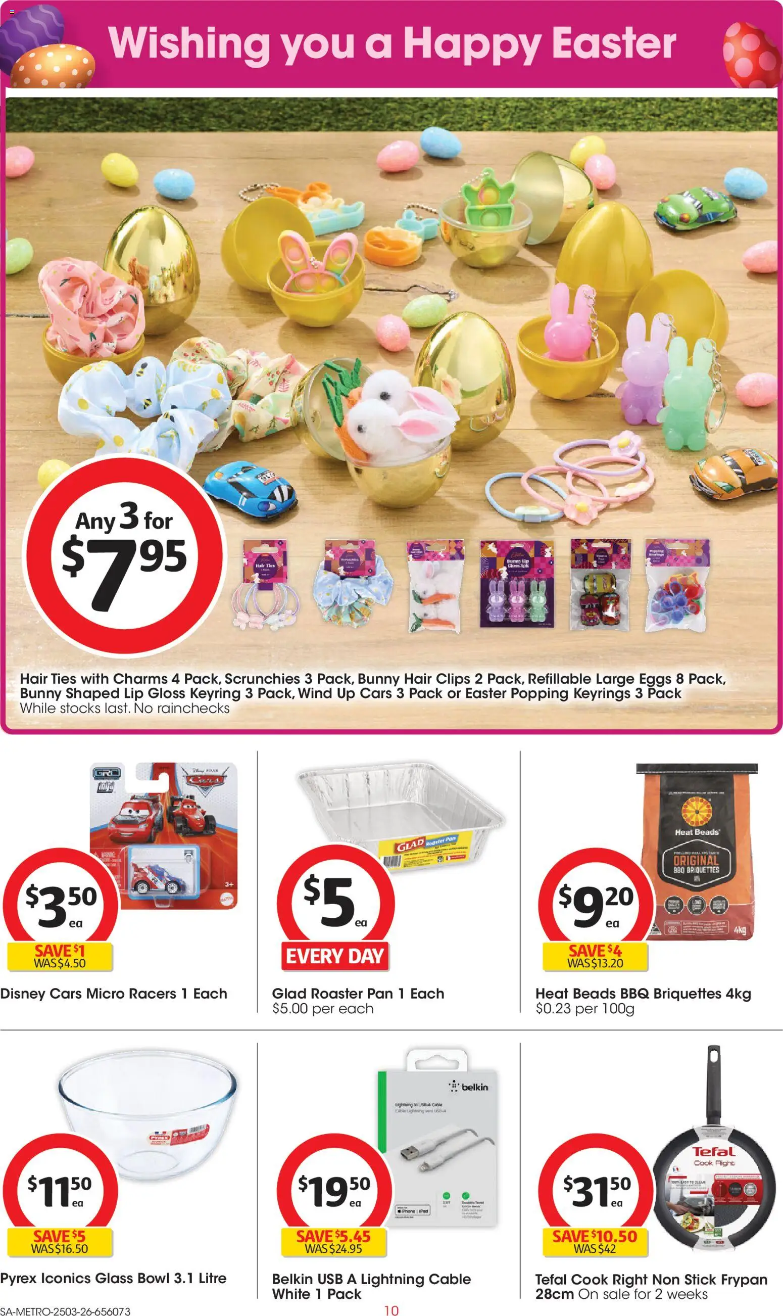 Coles catalogue - valid from 25.03.2026 | Page: 10 | Products: Eggs, Cable, Usb, Clips
