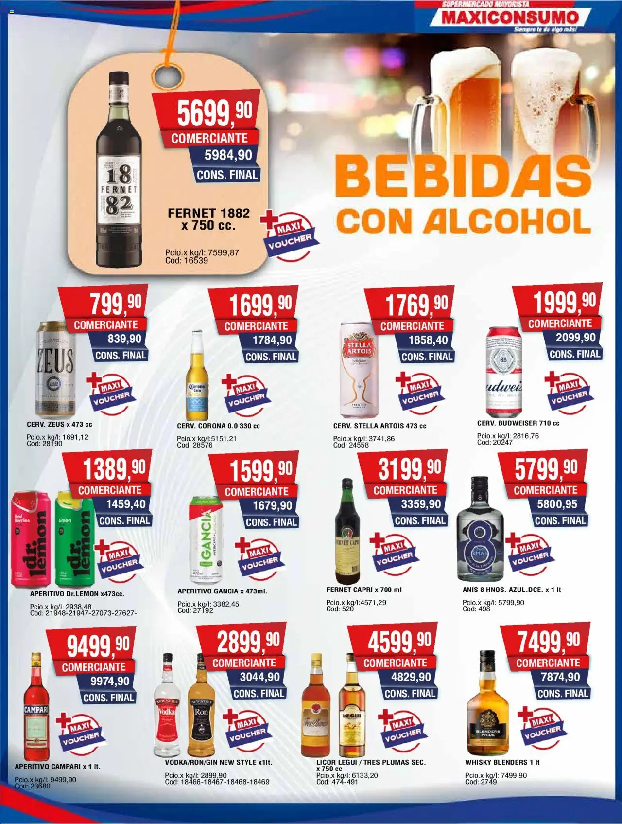 Maxiconsumo ofertas │ válido desde el 15.09.2025 | Página: 19 | Productos: Whisky, Fernet, Limón, Té