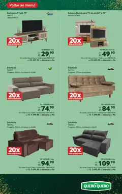 Lojas Quero-Quero - Ofertas atuais - Pré-Visualização do folheto da loja Lojas Quero-Quero, válido de 03.12.2025 | Página: 20 | Produtos: Tv, Rack
