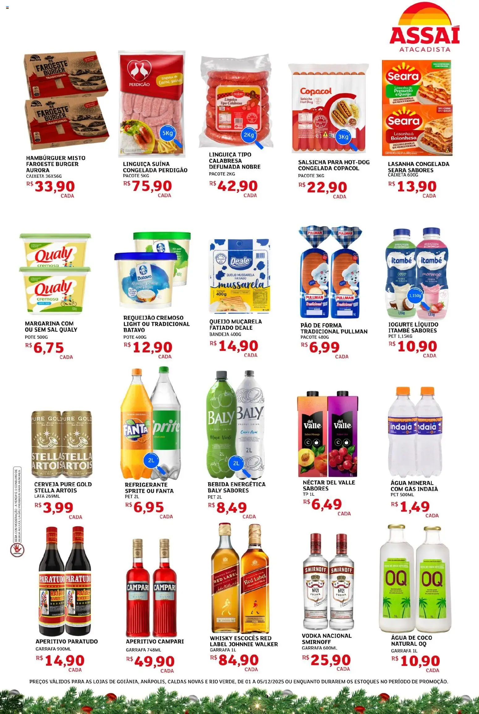 Assaí Atacadista Folheto - válido de 01.12.2025 | Página: 3 | Produtos: Água de coco, Iogurte, Bebida, Requeijão