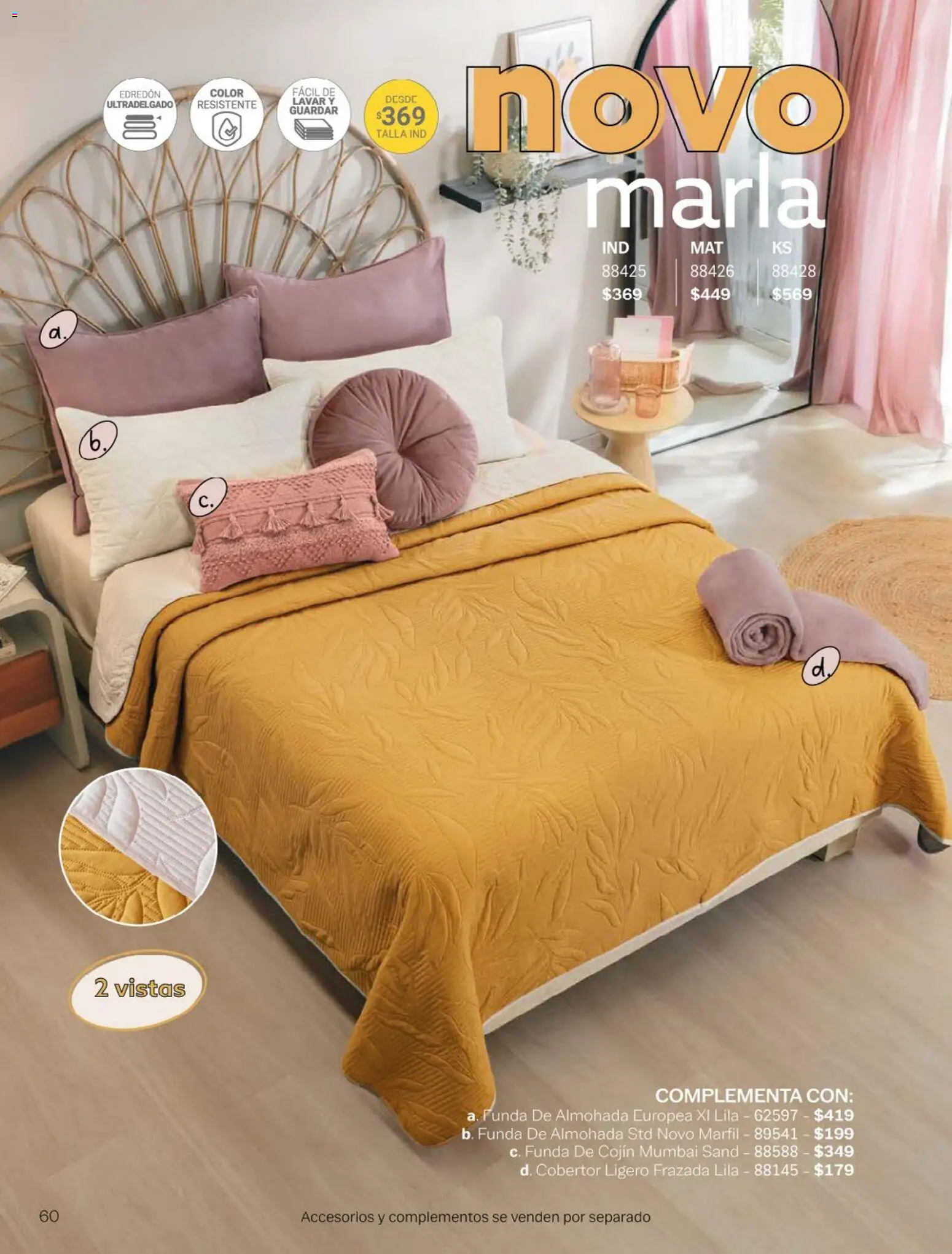 Nuevas ofertas de Vianney válidas en toda la República Mexicana desde el 23.01.2026. ¡Encuentra las mejores ofertas en Vianney catálogo Chavos! | Página: 62 | Productos: Cobertor, Funda, Funda de almohada, Almohada