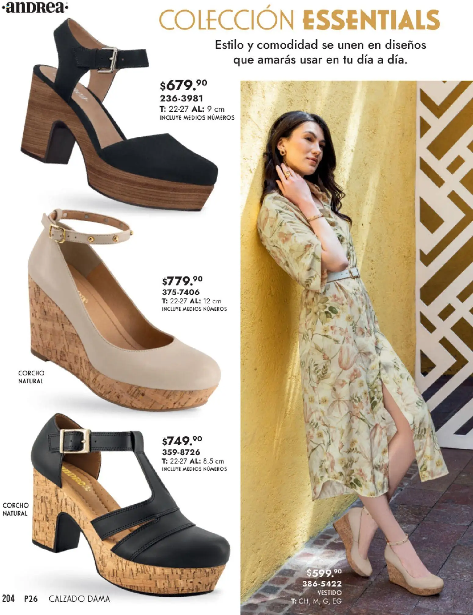 Nuevas ofertas de Andrea válidas en toda la República Mexicana desde el 25.01.2026. ¡Encuentra las mejores ofertas en Andrea catálogo Calzado Dama! | Página: 204 | Productos: Vestido