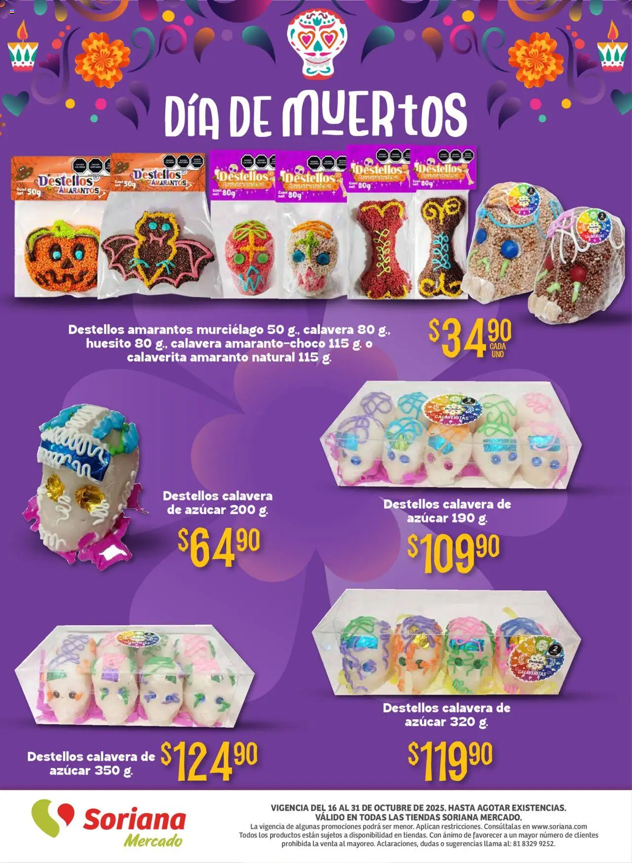Nuevas ofertas de Soriana válidas en toda la República Mexicana desde el 16.10.2025. ¡Encuentra las mejores ofertas en Soriana - Halloween y Día de muertos Mercado Nacional! | Página: 17 | Productos: Azúcar