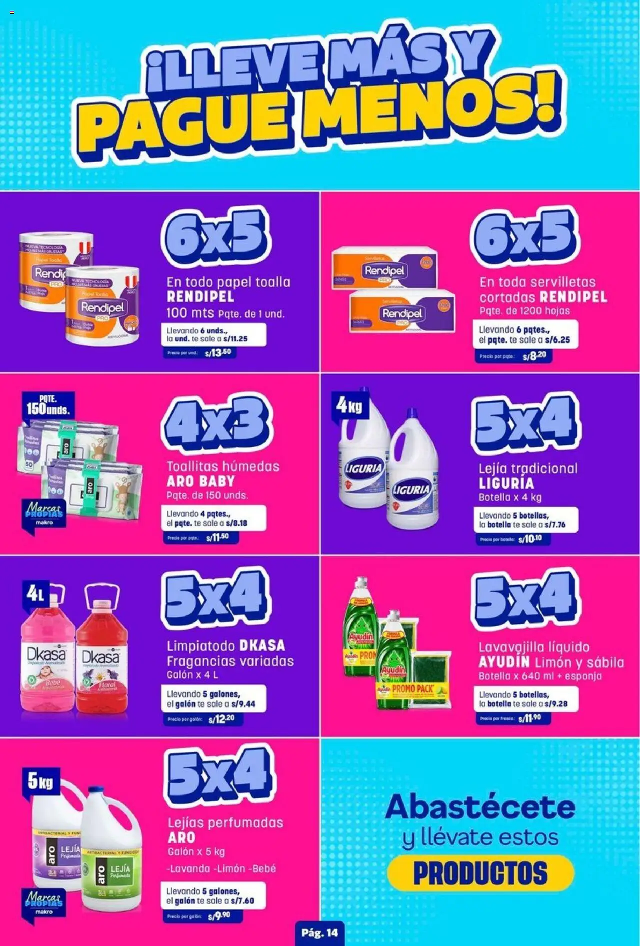 Catálogo Makro válido desde 09.10.2025 | Página: 16 | Productos: Esponja, Toalla, Té