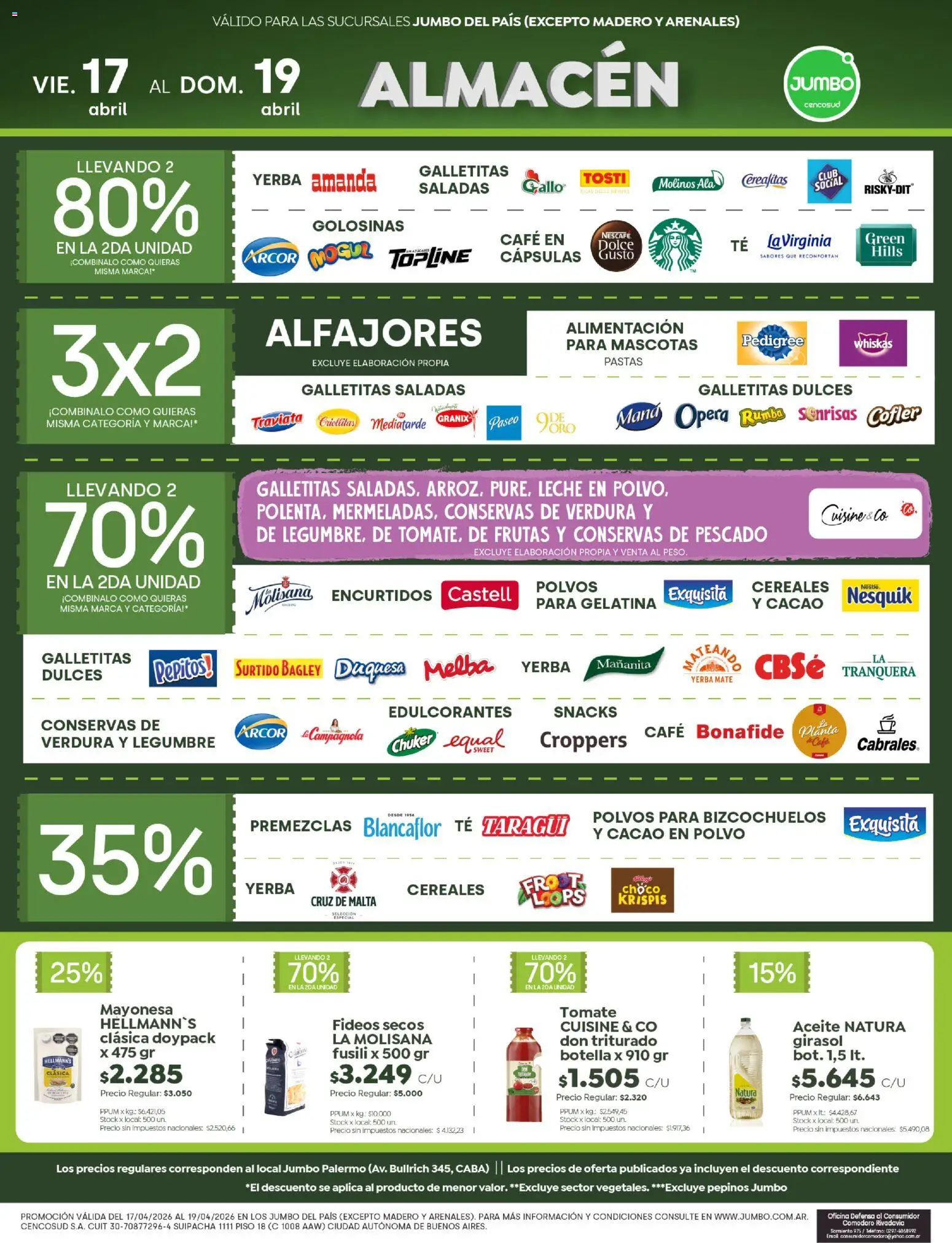 Jumbo - Ofertas | Neuquén │ válido desde el 17.04.2026 | Página: 2 | Productos: Teléfono, Yerba, Polvo, Fideos