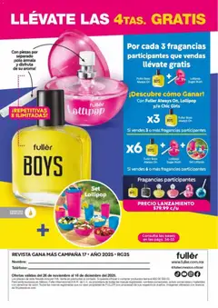 Vista previa de Fuller Revista Gana Más C17, nuevo folleto de la tienda, válido en México a partir del 26.11.2025 | Página: 36 | Productos: Esencias, Teléfono, Campana