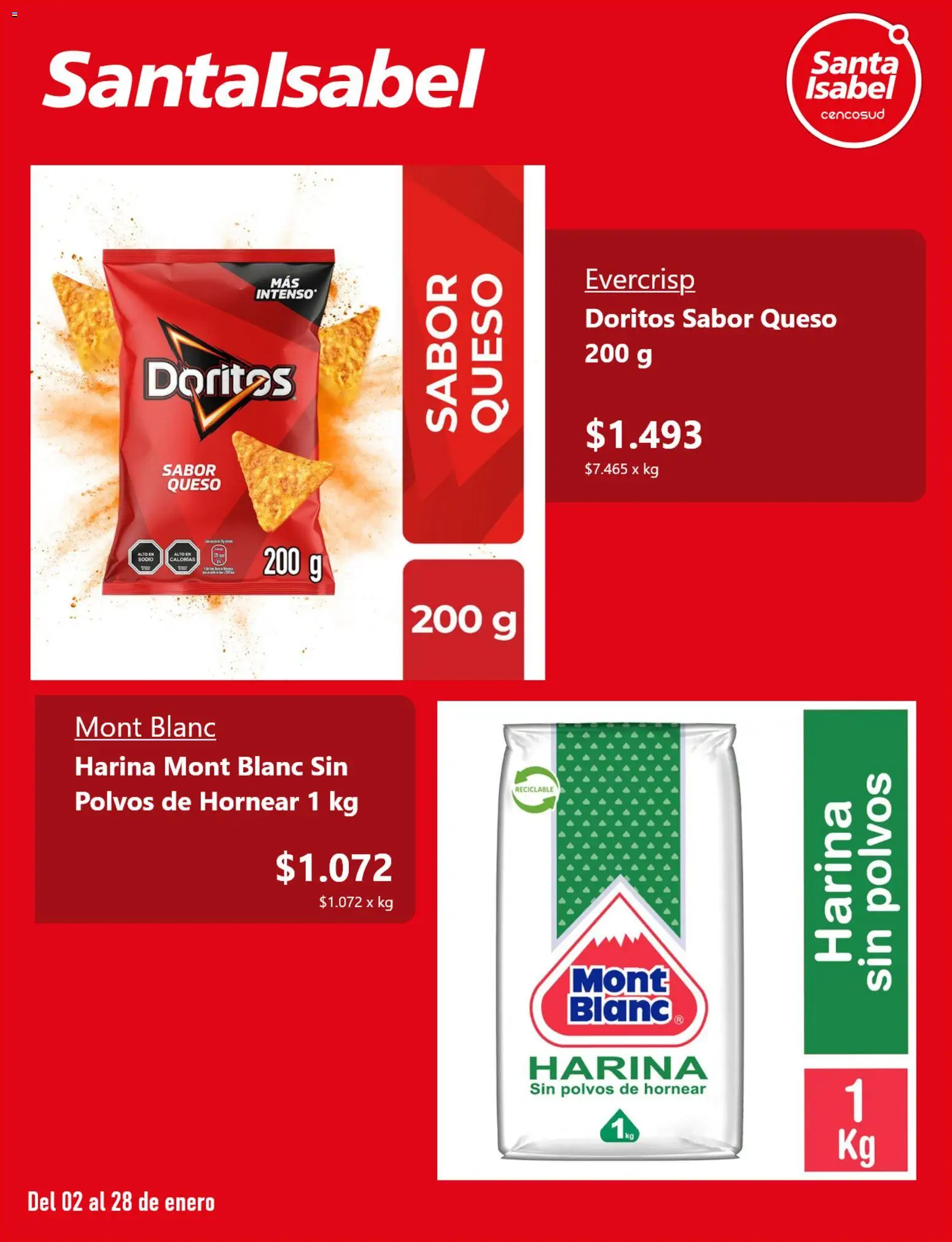 Santa Isabel ofertas  │ válido desde el 02.01.2026 | Página: 4 | Productos: Queso, Harina