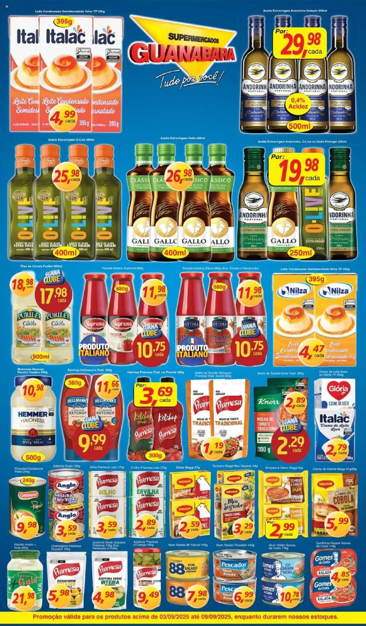 Supermercados Guanabara Folheto - válido de 03.09.2025 | Página: 10 | Produtos: Cebola, Knorr, Champignon, Leite condensado