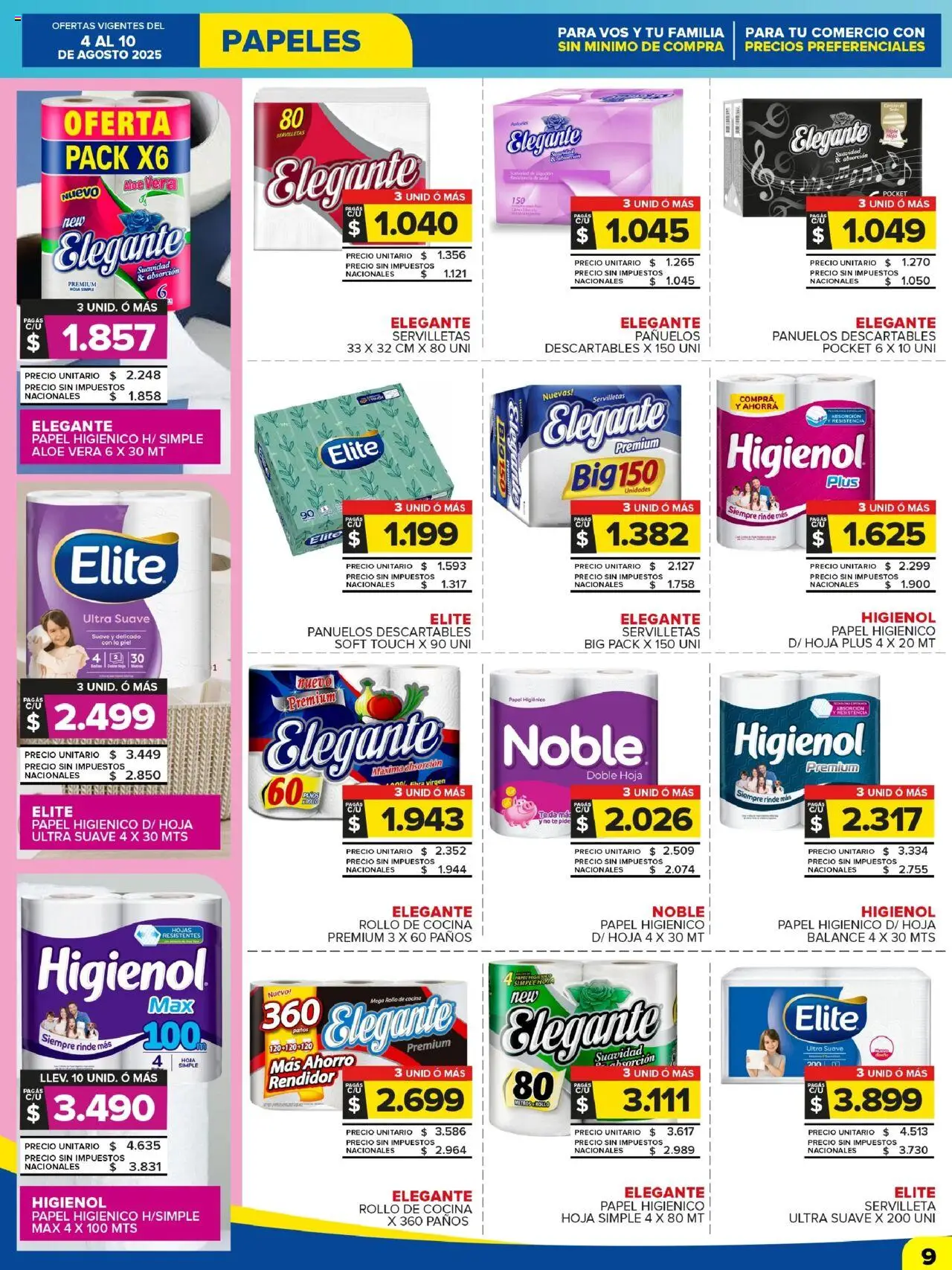 Carrefour Maxi catálogo │ válido desde el 04.08.2025 | Página: 9 | Productos: Papel higiénico, Cocina, Servilletas, Té