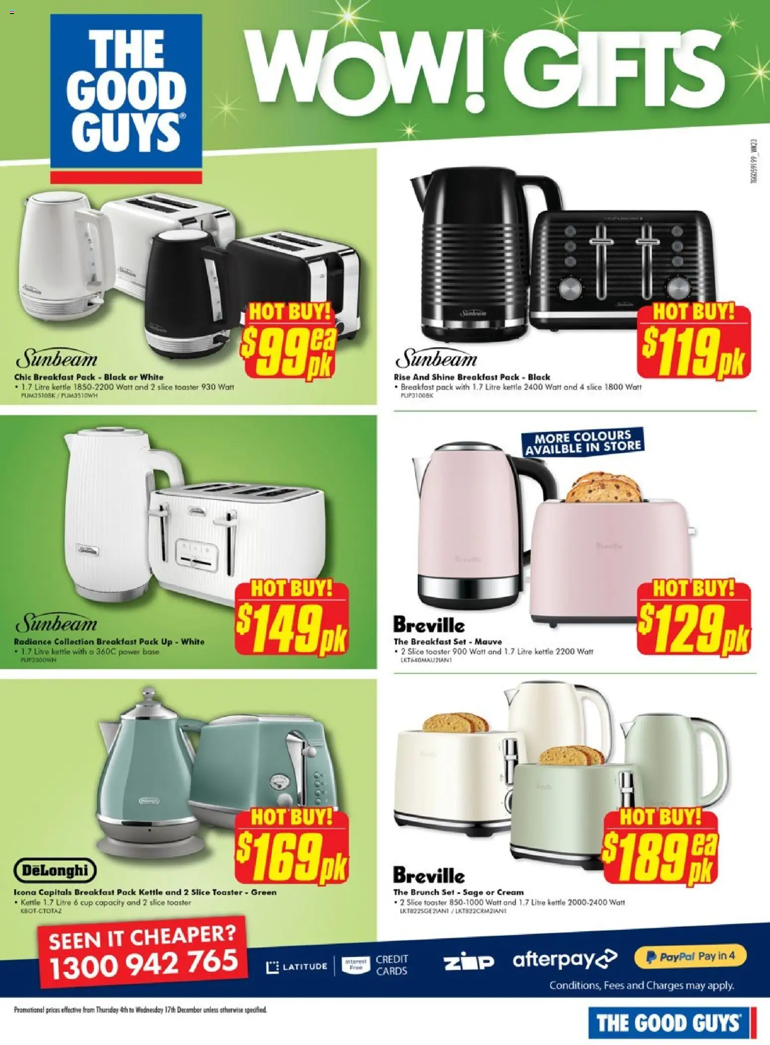 The Good Guys catalogue - valid from 03.12.2025 | Page: 15 | Products: Cream, Kettle, Toaster