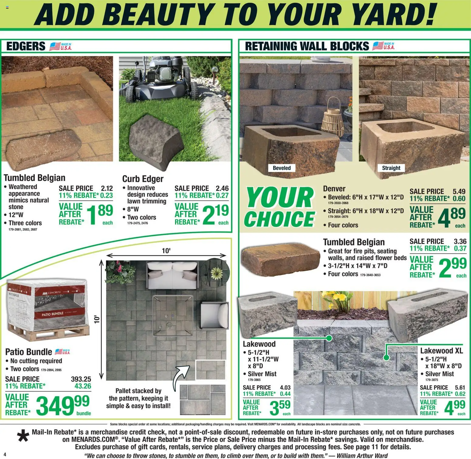 Menards Weekly Ad - valid from 09.04.2026 | Page: 6 | Products: Edger