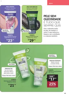 Avon - Campanha 19 - Pré-Visualização do folheto da loja Avon, válido de 21.11.2025 | Página: 45 | Produtos: Argila, Máscara facial, Gel de limpeza, Sabonete