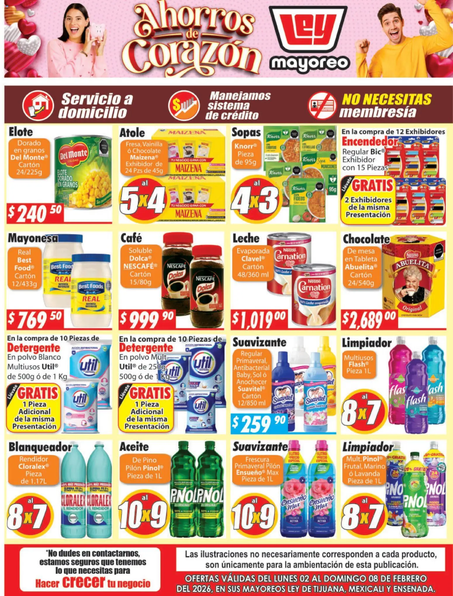 Nuevas ofertas de Casa Ley válidas en toda la República Mexicana desde el 02.02.2026. ¡Encuentra las mejores ofertas en Casa Ley folleto Frontera! | Página: 2 | Productos: Mayonesa, Aceite, Mesa, Polvo