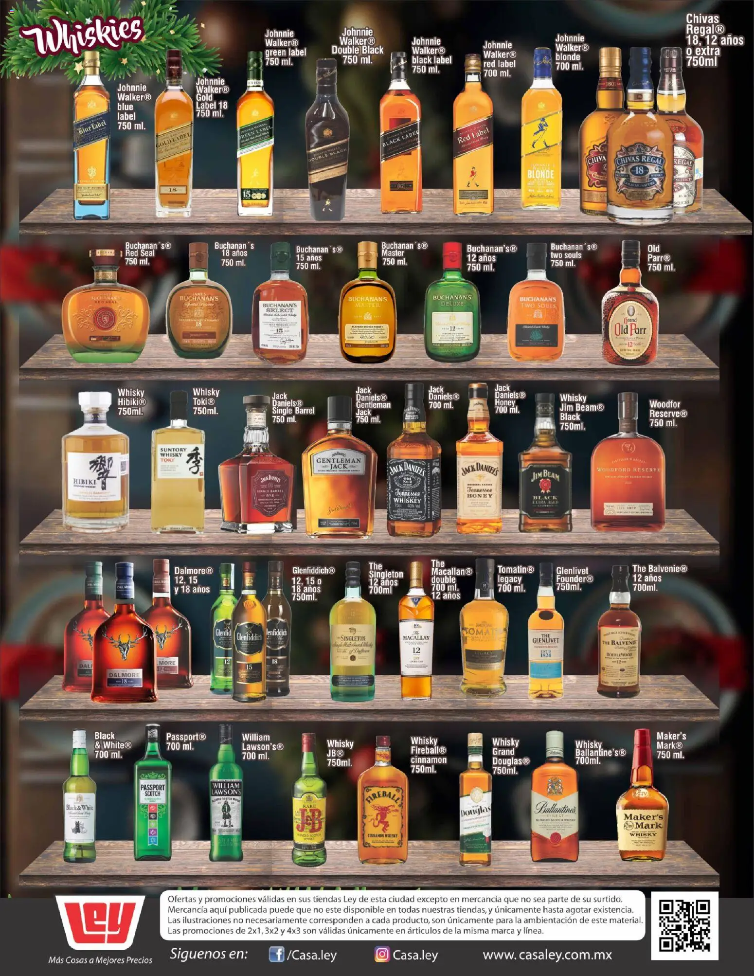 Nuevas ofertas de Casa Ley válidas en toda la República Mexicana desde el 19.12.2025. ¡Encuentra las mejores ofertas en Casa Ley folleto Delicias Navideñas Frontera! | Página: 23 | Productos: Whiskey, Whisky