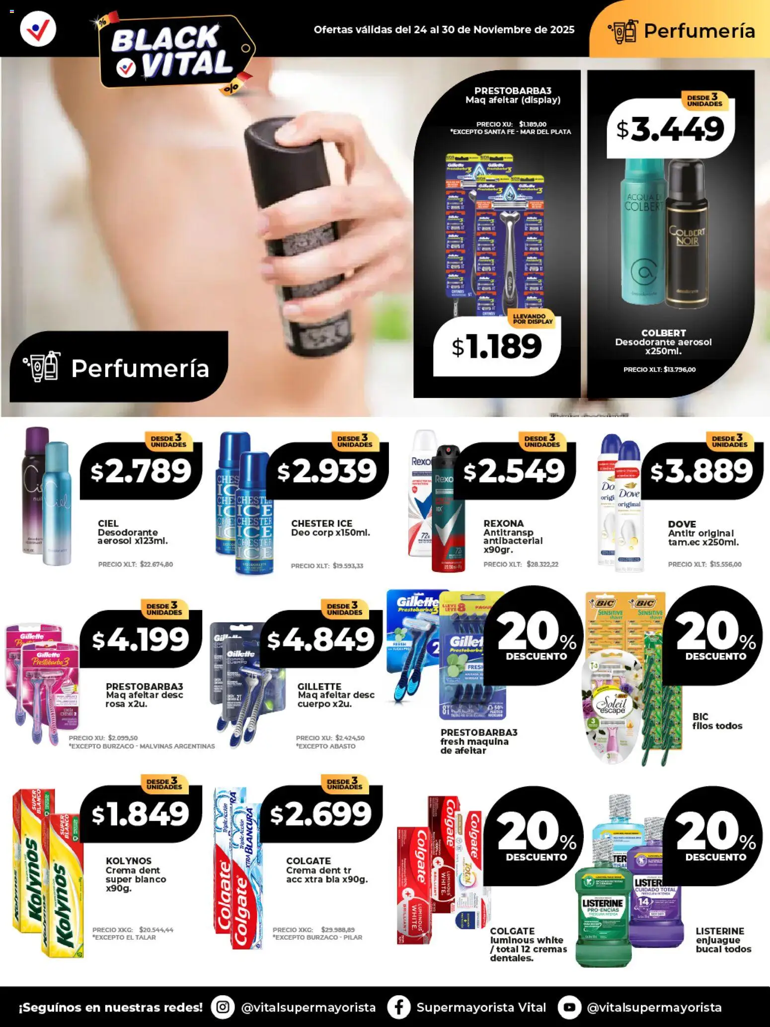 Vital ofertas │ válido desde el 24.11.2025 | Página: 3 | Productos: Maquina de afeitar, Desodorante, Crema