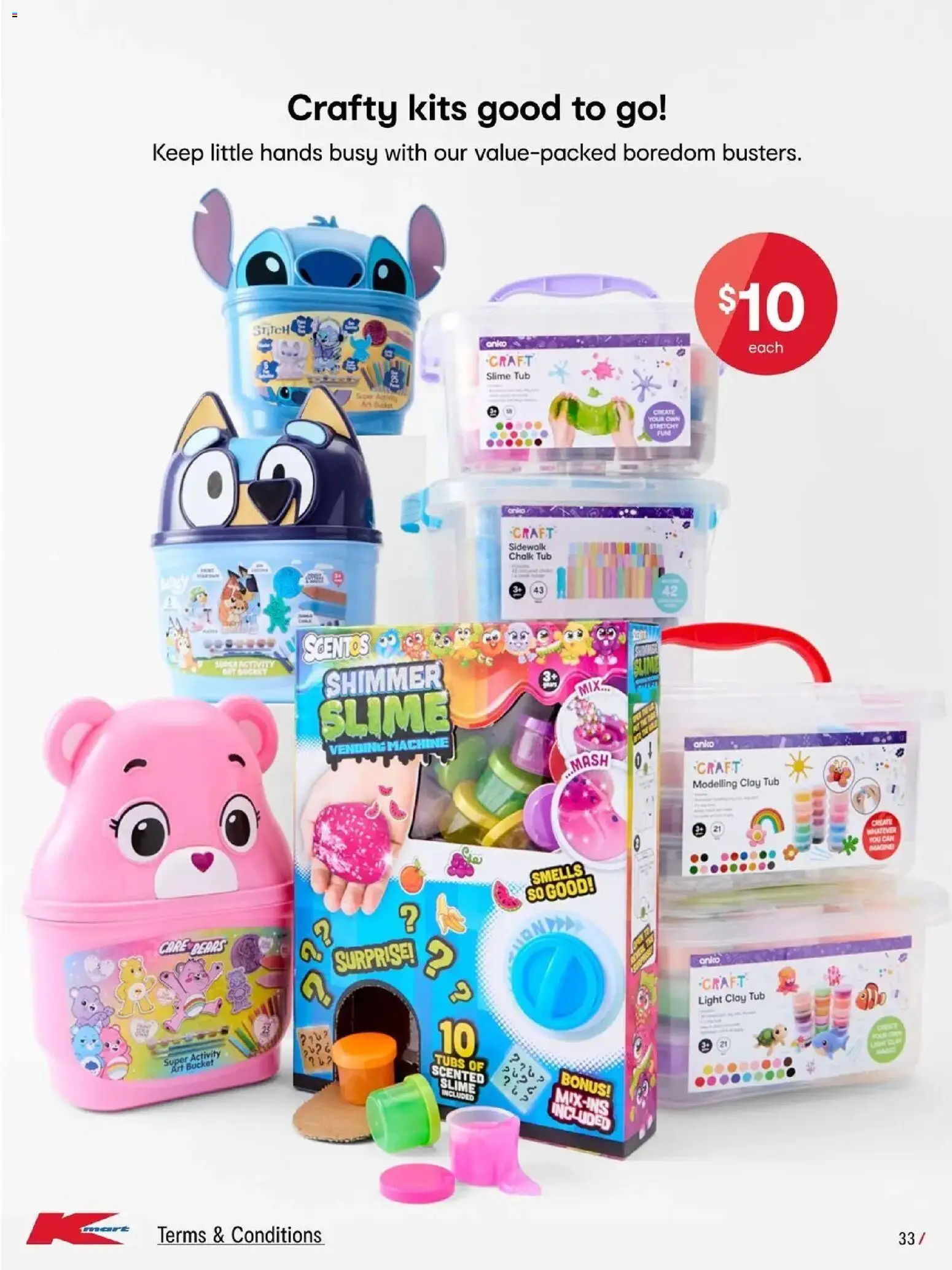 Kmart catalogue - valid from 01.04.2026 | Page: 33 | Products: Bucket, Light, Kits, Clay