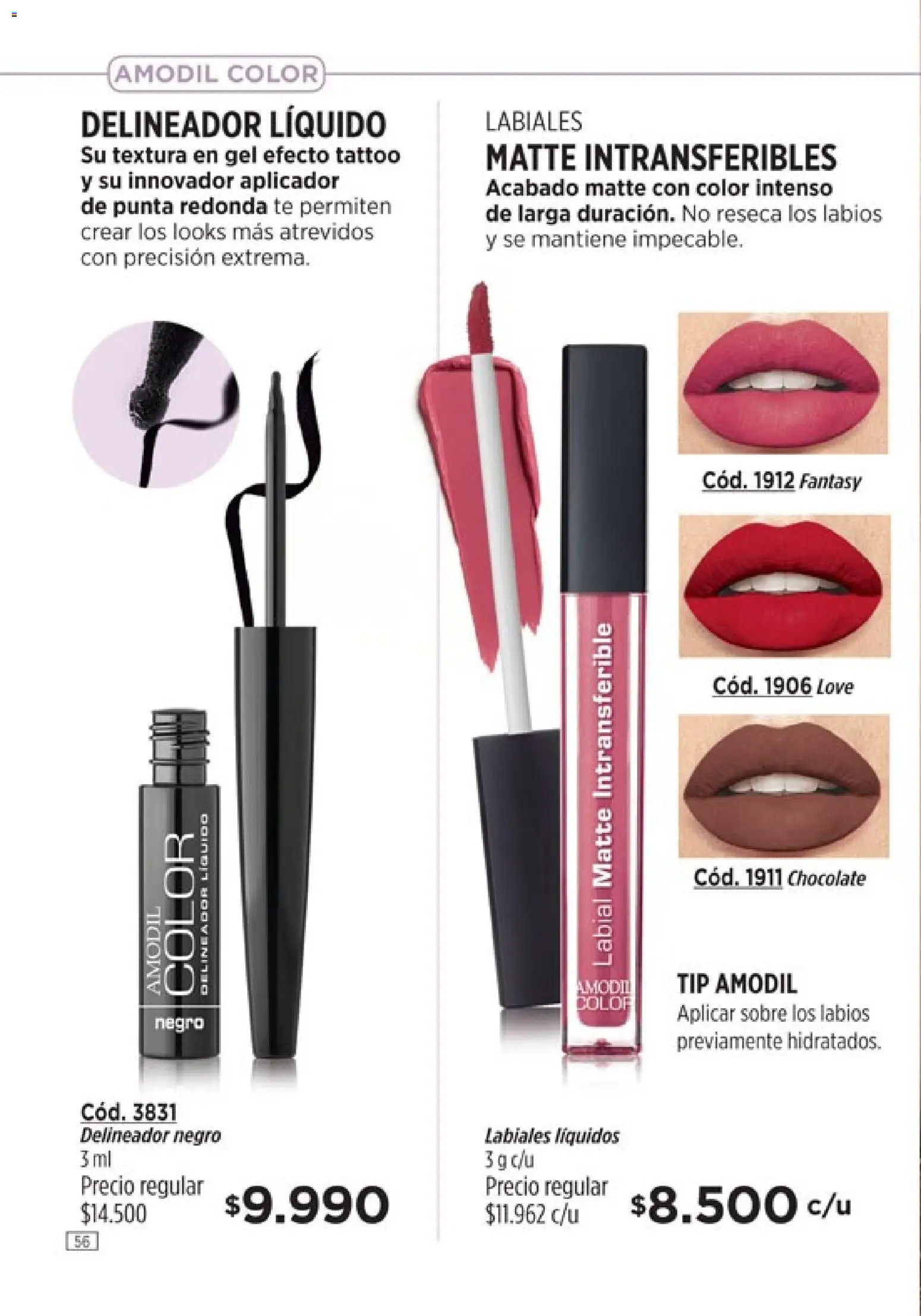 Catálogo Amodil Campaña 1/2026 │ válido desde el 01.01.2026 | Página: 56 | Productos: Sobre, Delineador, Chocolate, Té