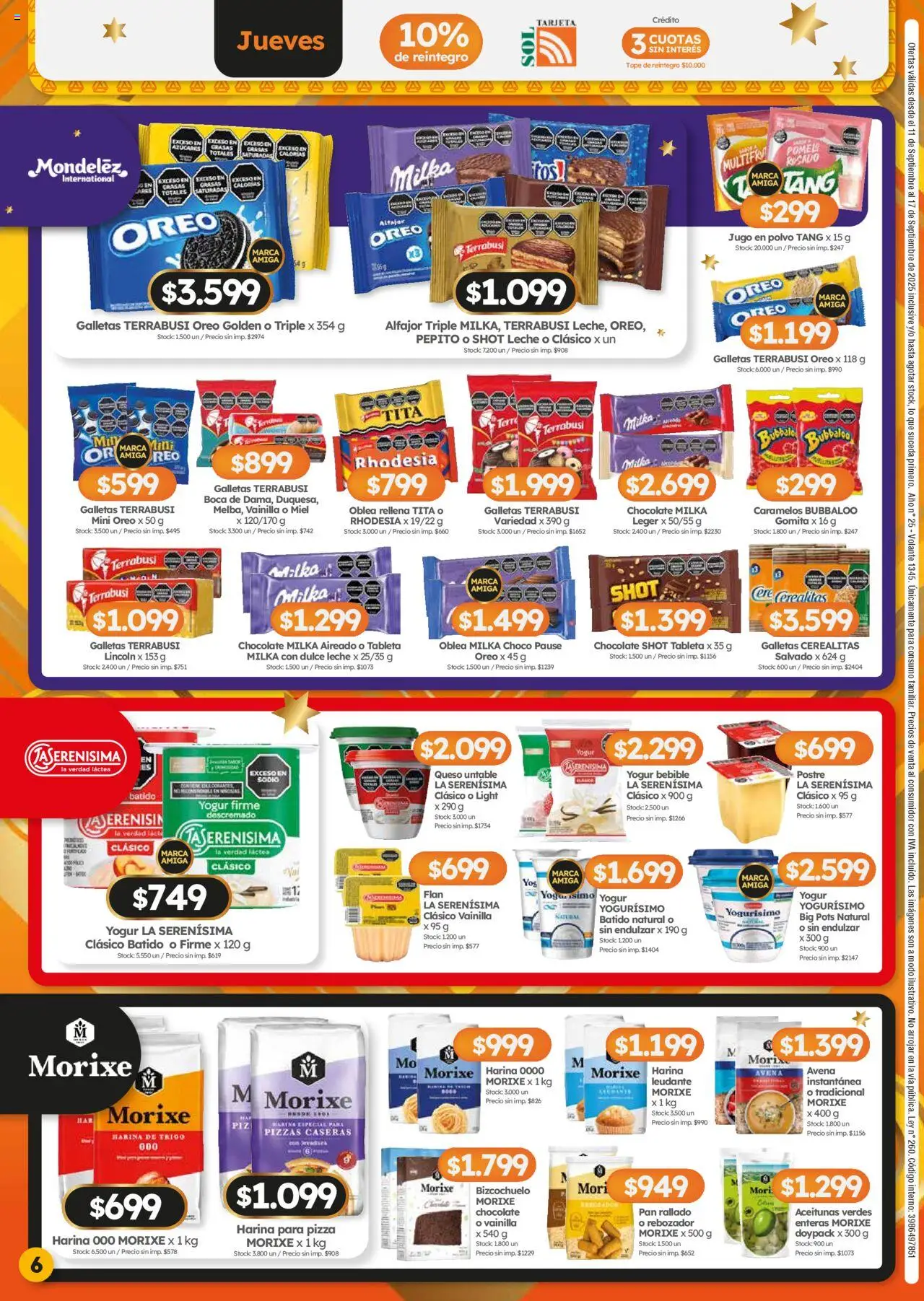 Cordiez - Ofertas │ válido desde el 11.09.2025 | Página: 6 | Productos: Harina, Queso, Yogur, Pizza