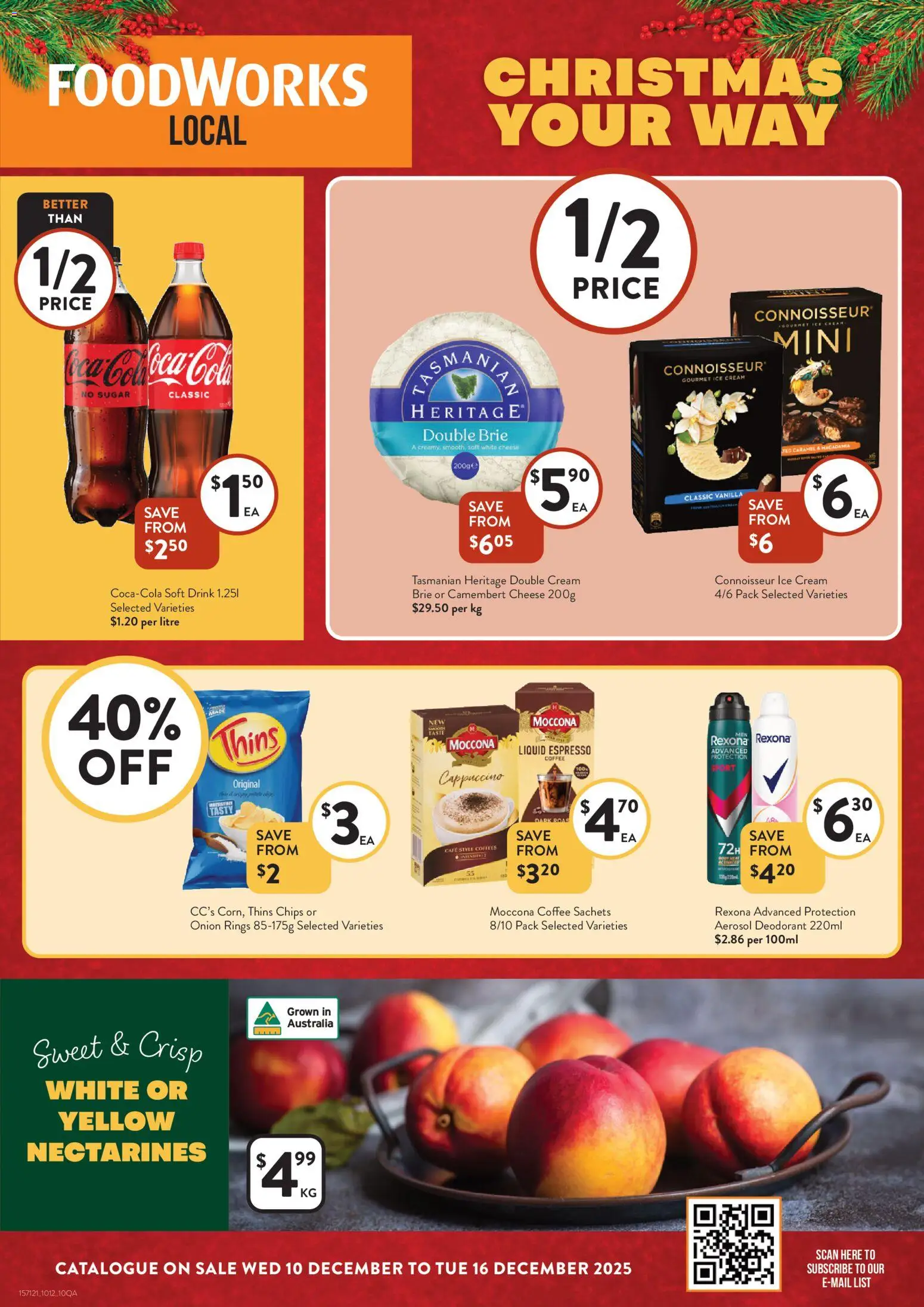 Foodworks catalogue - valid from 10.12.2025 | Page: 1 | Products: Coffee, Chips, Cream, Sugar
