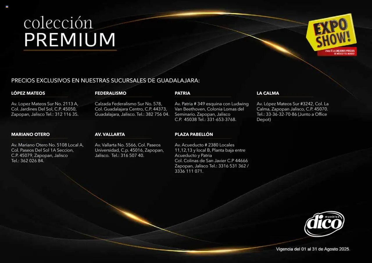 Nuevas ofertas de Muebles Dico válidas en toda la República Mexicana desde el 01.08.2025. ¡Encuentra las mejores ofertas en Muebles Dico - Catálogo Expo Show Premium Agosto! | Página: 70 | Productos: Planta