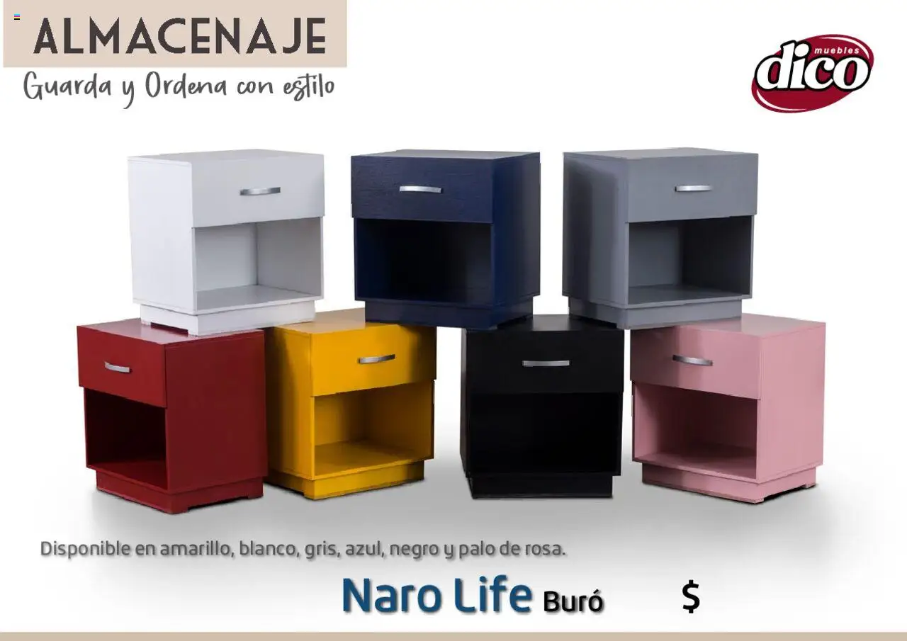 Nuevas ofertas de Muebles Dico válidas en toda la República Mexicana desde el 12.02.2025. ¡Encuentra las mejores ofertas en Muebles Dico catálogo Almacenaje! | Página: 7 | Productos: Buró