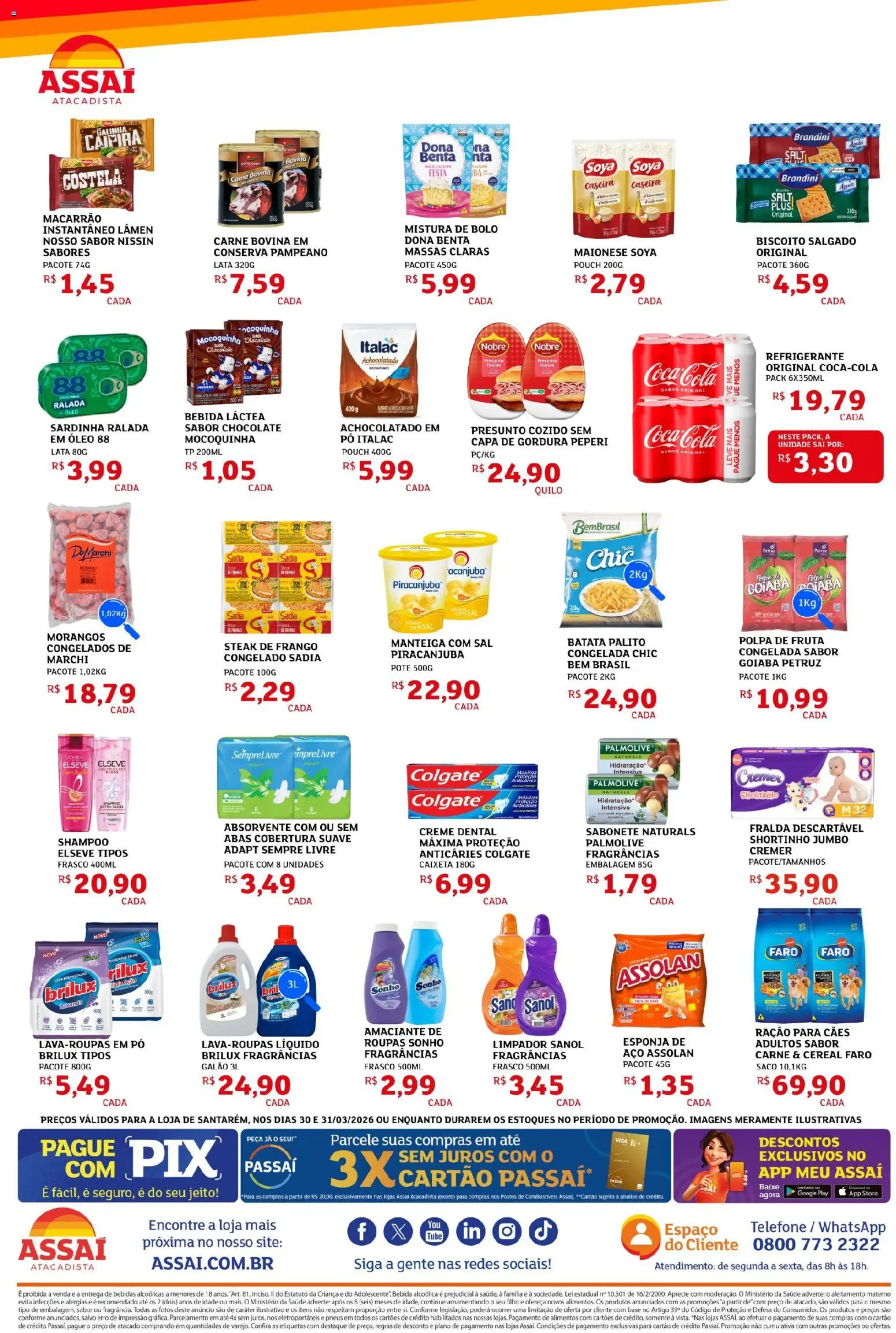 Assaí Atacadista Folheto - válido de 30.03.2026 | Página: 2 | Produtos: Goiaba, Pó, Esponja, Sardinha