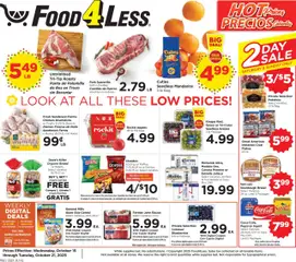 Preview of Food 4 Less weekly ads valid from 15.10.2025