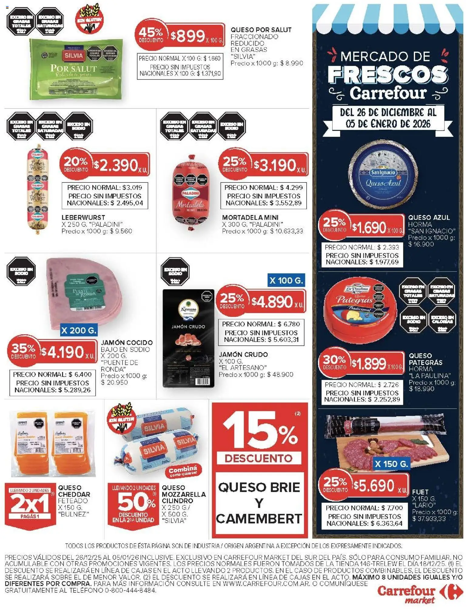 Carrefour Market catálogo │ válido desde el 26.12.2025 | Página: 16 | Productos: Caso, Sobre, Jamón crudo, Queso
