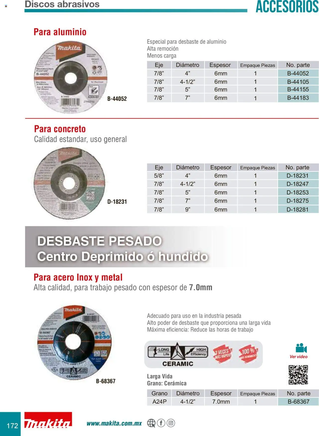 Nuevas ofertas de Makita válidas en toda la República Mexicana desde el 08.07.2024. ¡Encuentra las mejores ofertas en Makita catálogo Accesorios! | Página: 172 | Productos: Video
