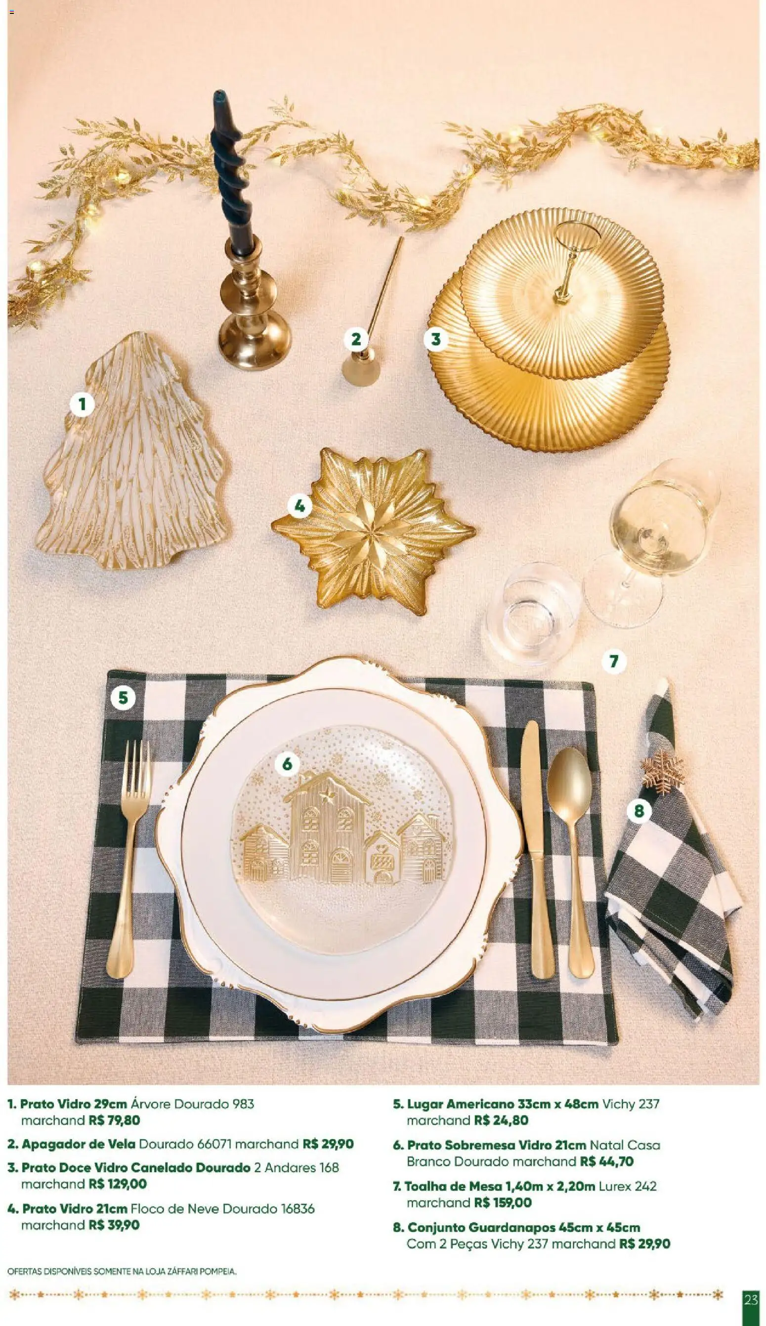 Zaffari Folheto - válido de 28.10.2025 | Página: 23 | Produtos: Mesa, Toalha de mesa