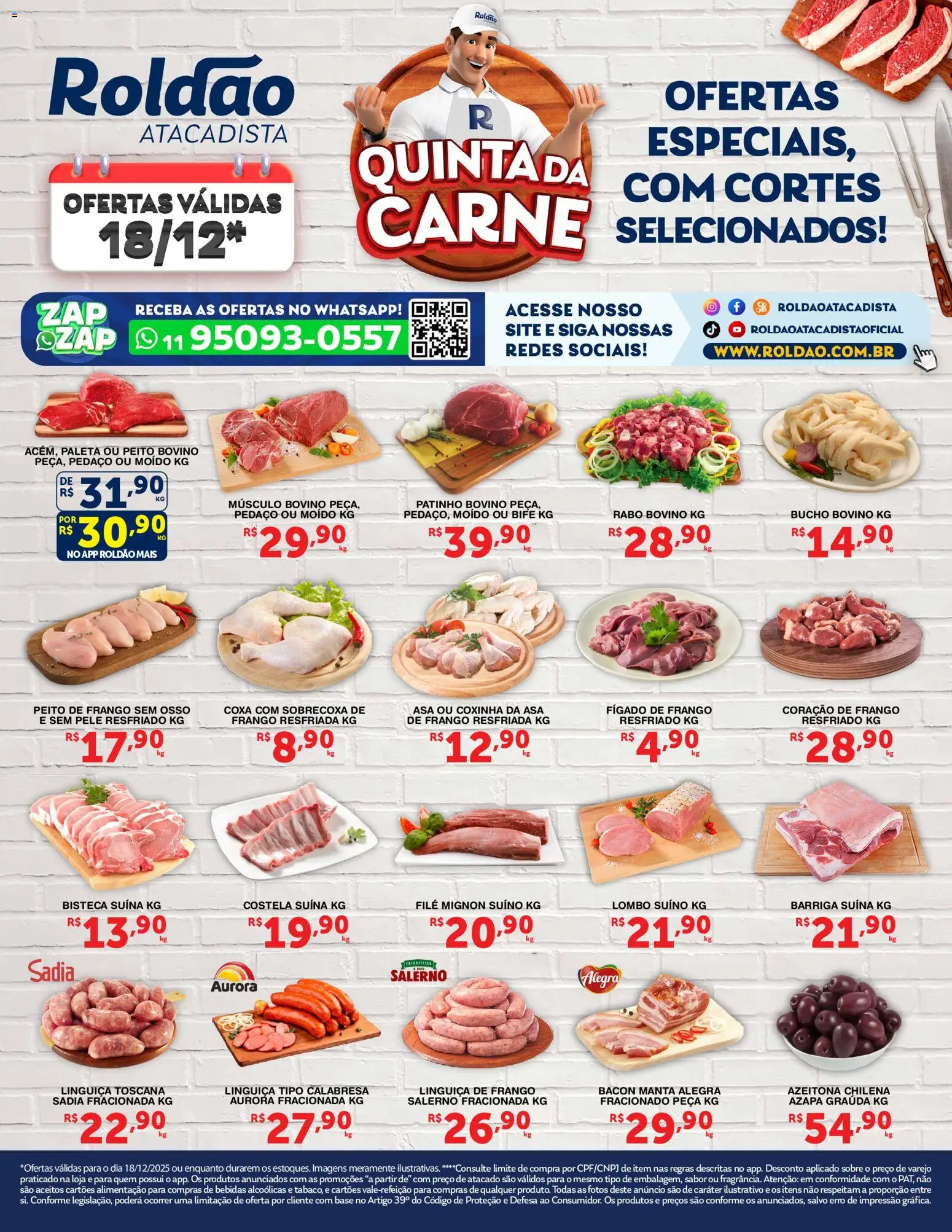 Roldão Folheto - válido de 18.12.2025 | Página: 1 | Produtos: Lombo, Base, Carne, Frango