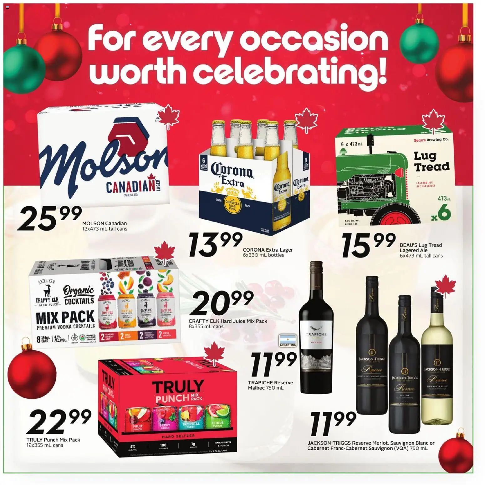 Sobeys flyer valid from 06.11.2025 | Page: 14 | Products: Vodka, Juice