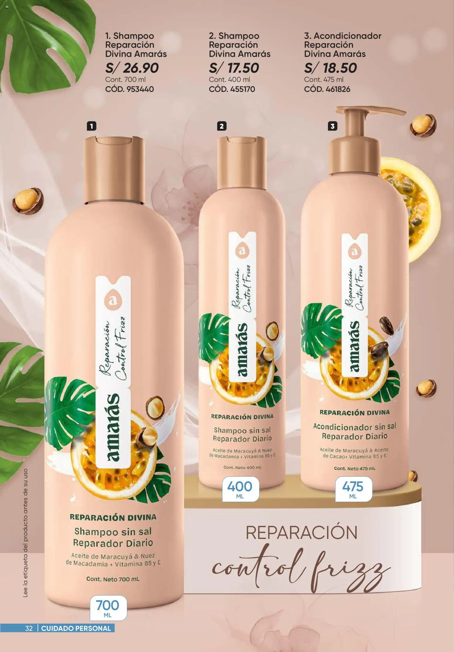 Catálogo Azzorti válido desde 14.04.2026 | Página: 32 | Productos: Shampoo, Acondicionador, Aceite